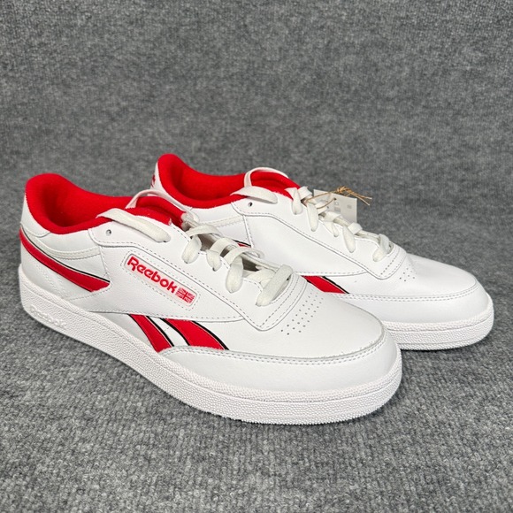 Rebook Other - Rebook Mens Size 11.5 Sneakers Shoes White Red Club C Revenge Tennis Lace Up